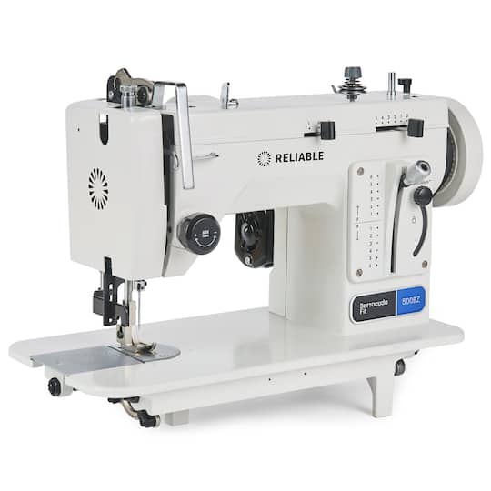Barracuda™ Fit 500BZ Zig-Zag Portable Walking Foot Sewing Machine for Heavy Material By Reliable in White | 16" x 8" x 11.7" | Michaels®
